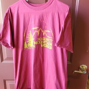 Marmot Mountain Works Tee in Pink and Yellow